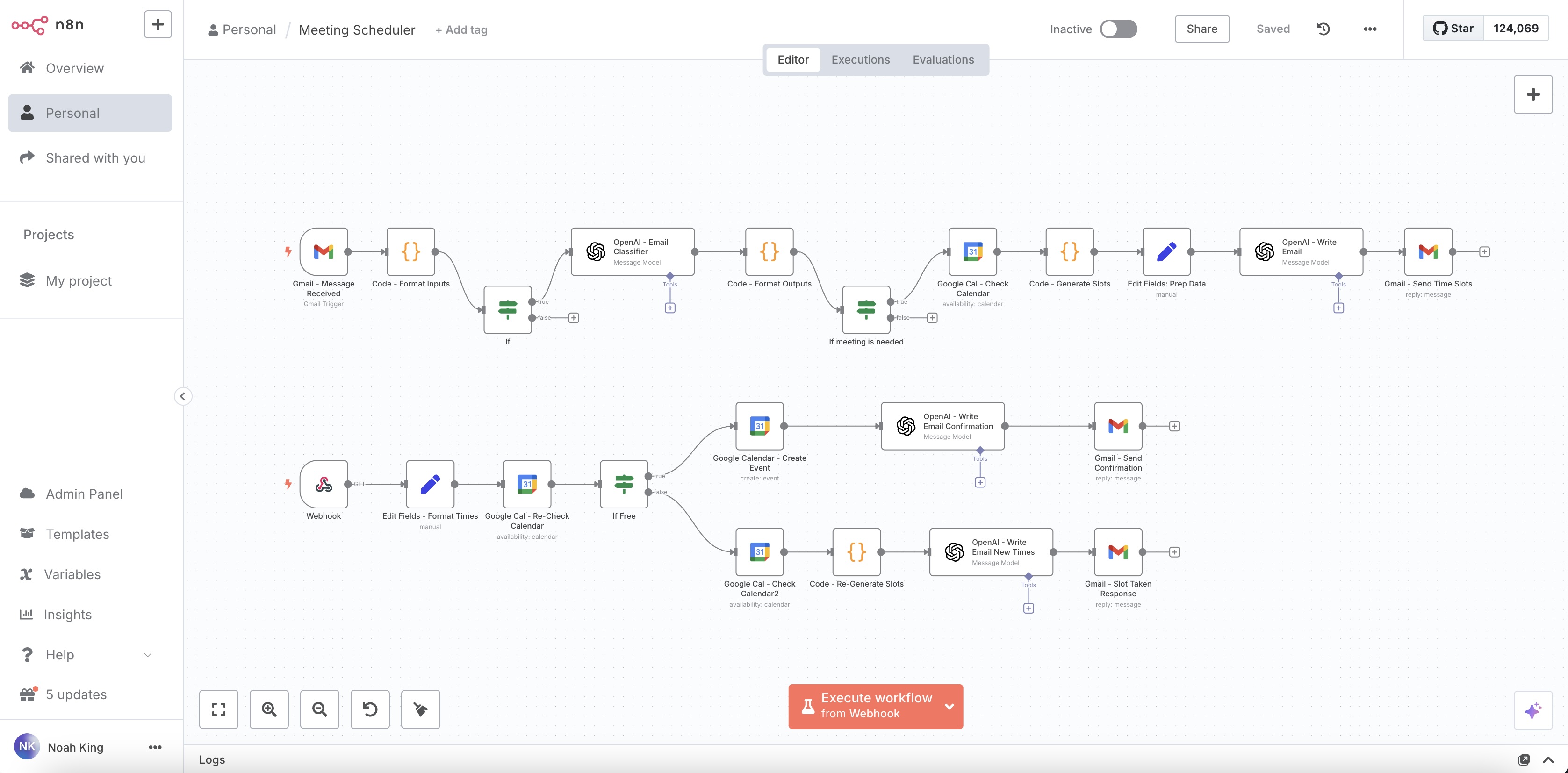 Screenshot of the final project build