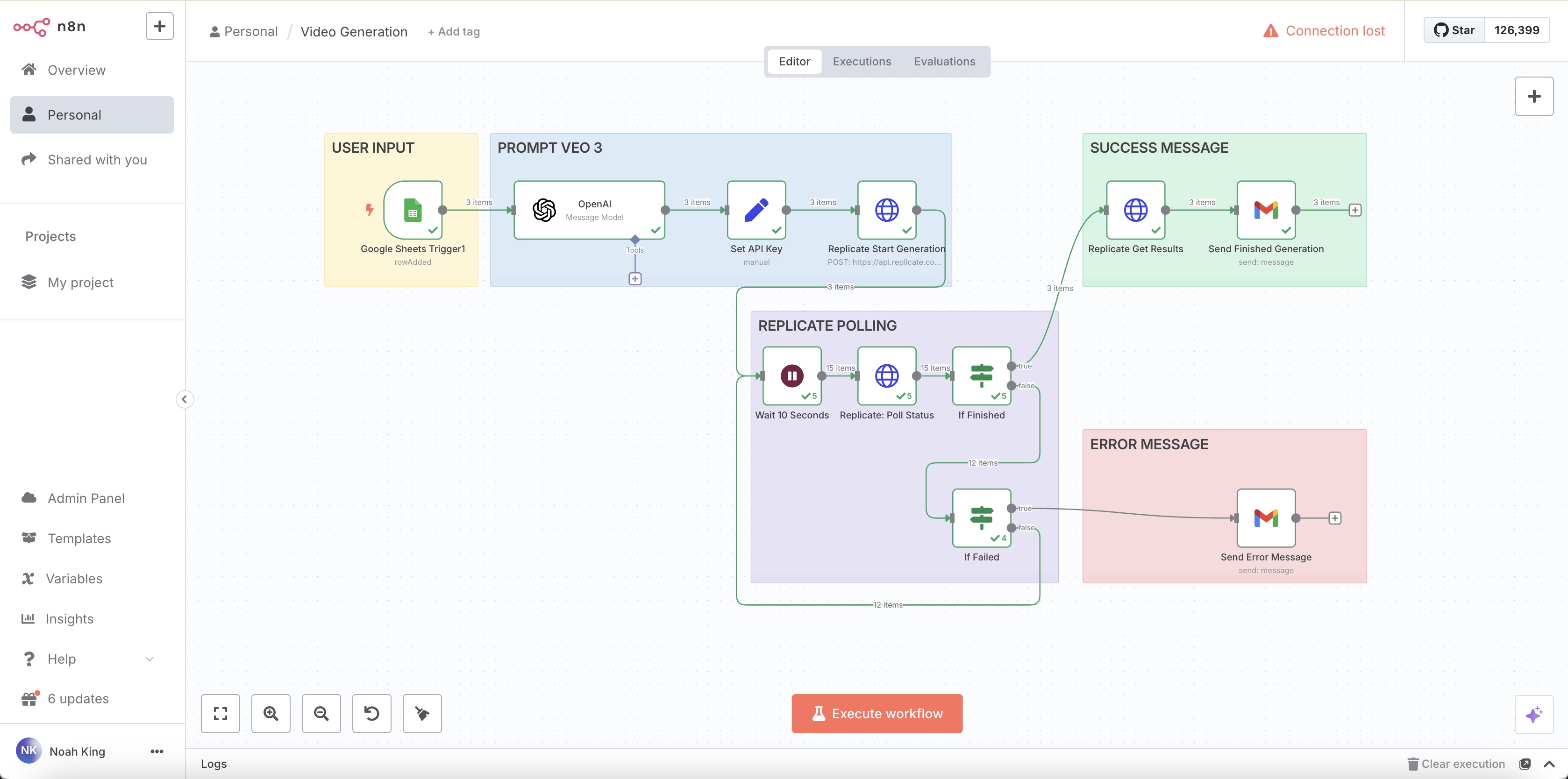 Screenshot of the final project build