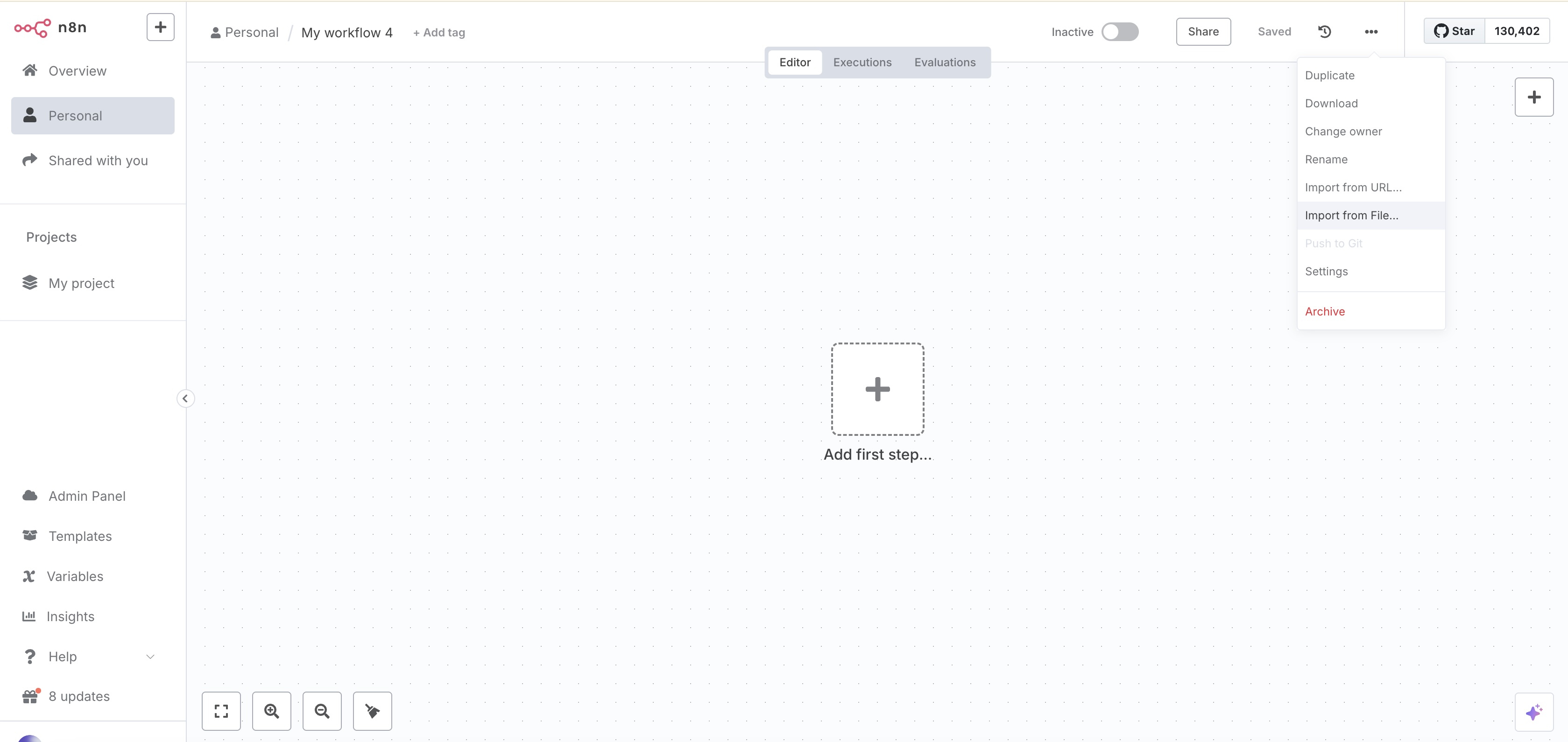 Screenshot of the final project build