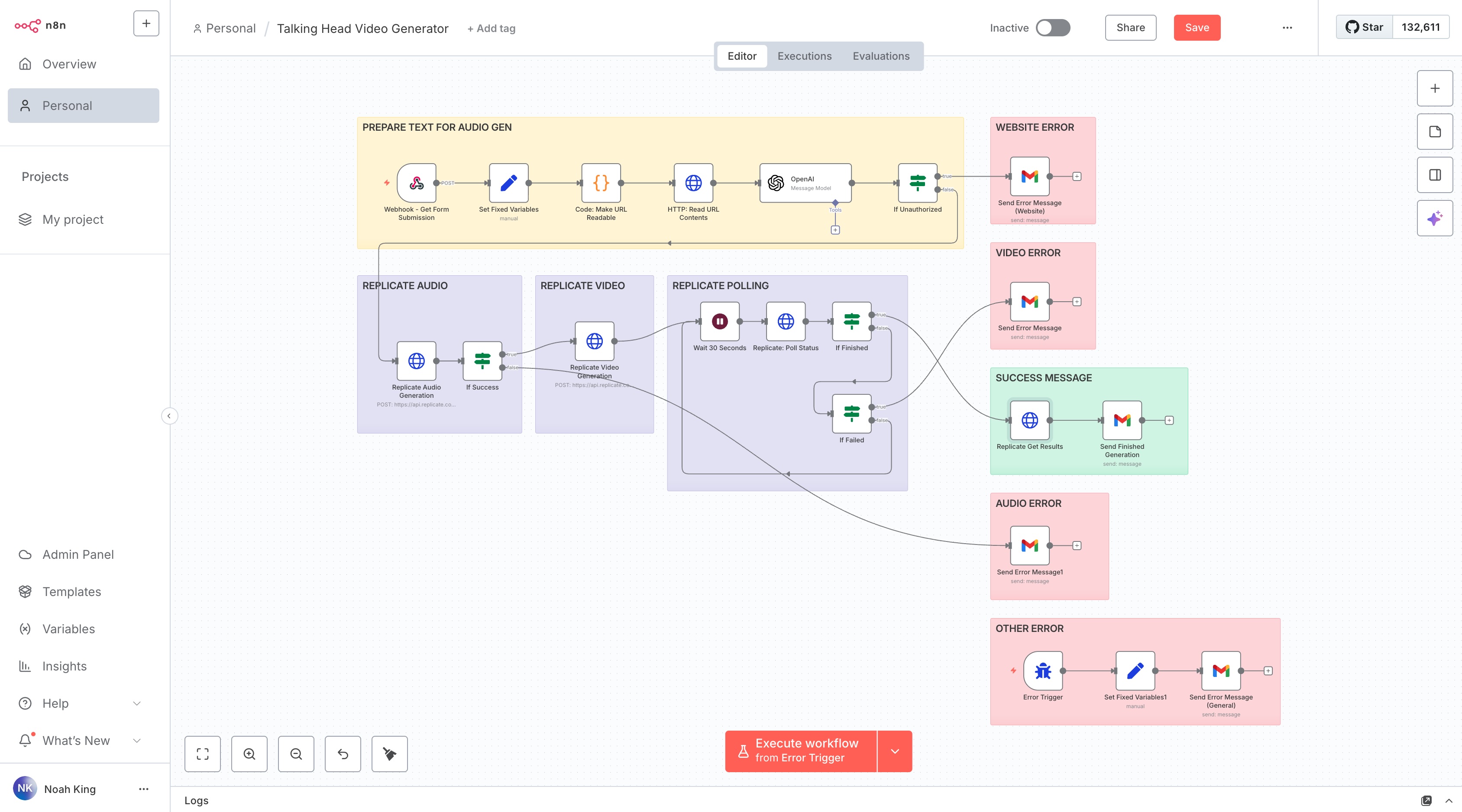 Screenshot of the final project build